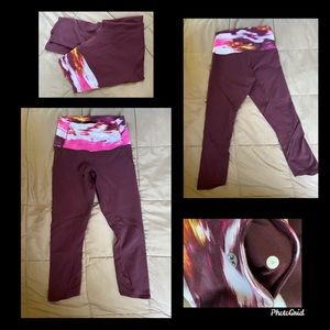 High waisted Lululemon cropped leggings Size 4